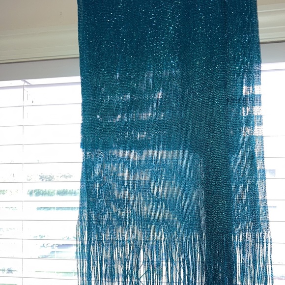 Scarf, Sawl, Cover Up,  🦚 color. Teal - Picture 3 of 4